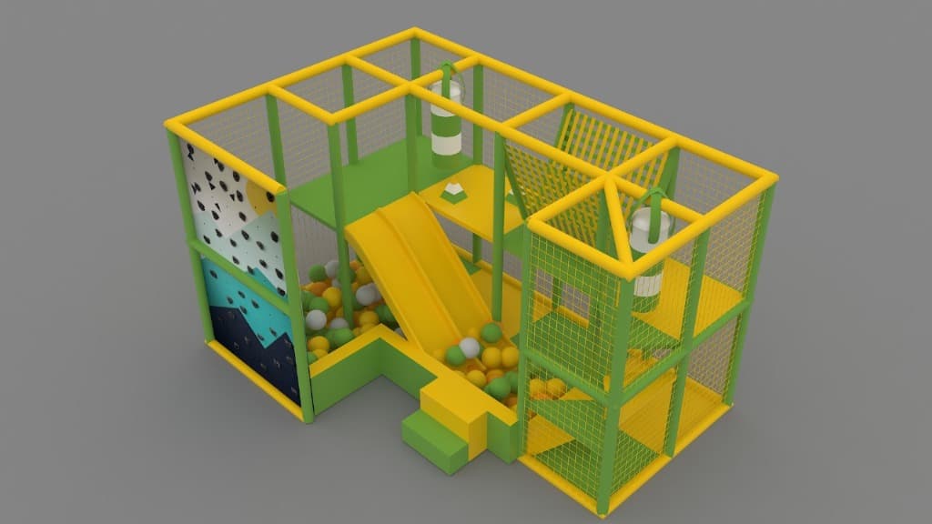 Multi-Activity Green & Yellow Mesh Climber