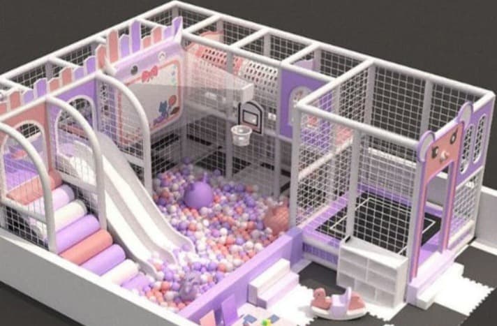 Premium Purple Castle Soft Play Arena